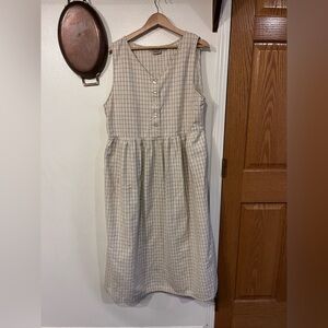 Woolrich Beige Plaid Cotton Dress- XL